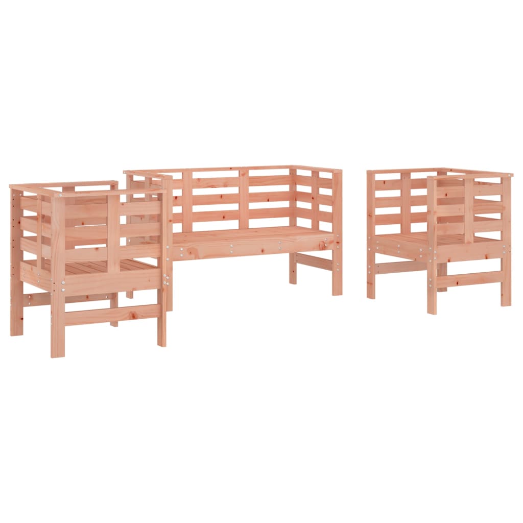 Salon de jardin 3 pcs bois massif douglas - XIOS