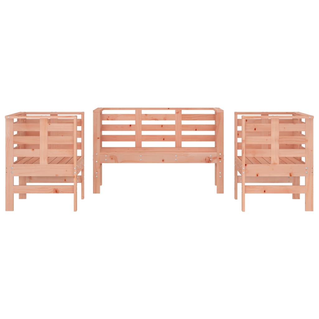 Salon de jardin 3 pcs bois massif douglas - XIOS