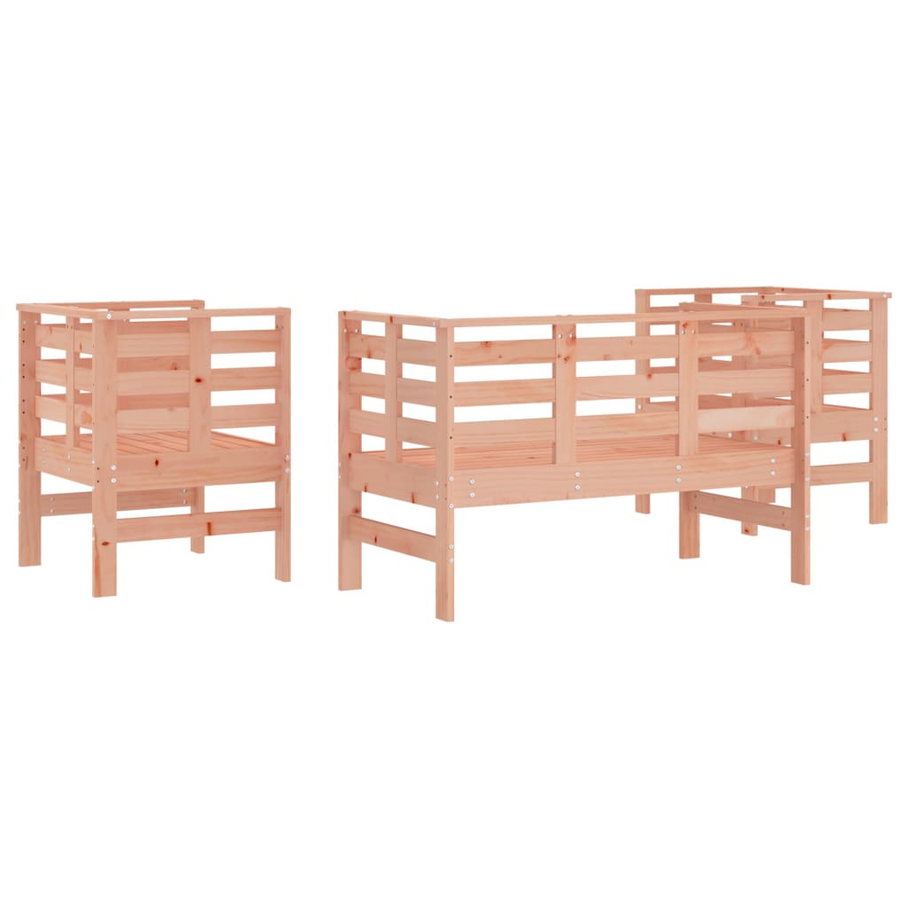 Salon de jardin 3 pcs bois massif douglas - XIOS