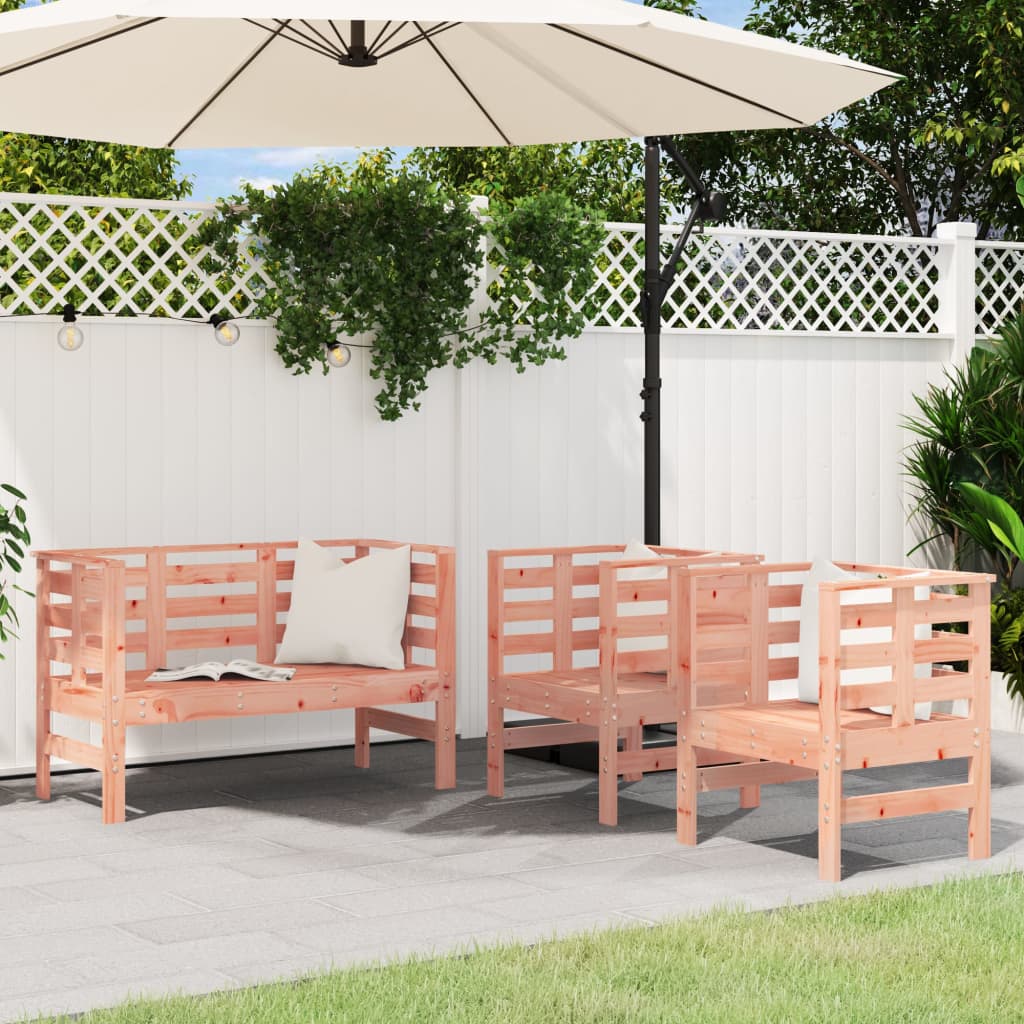 Salon de jardin 3 pcs bois massif douglas - XIOS