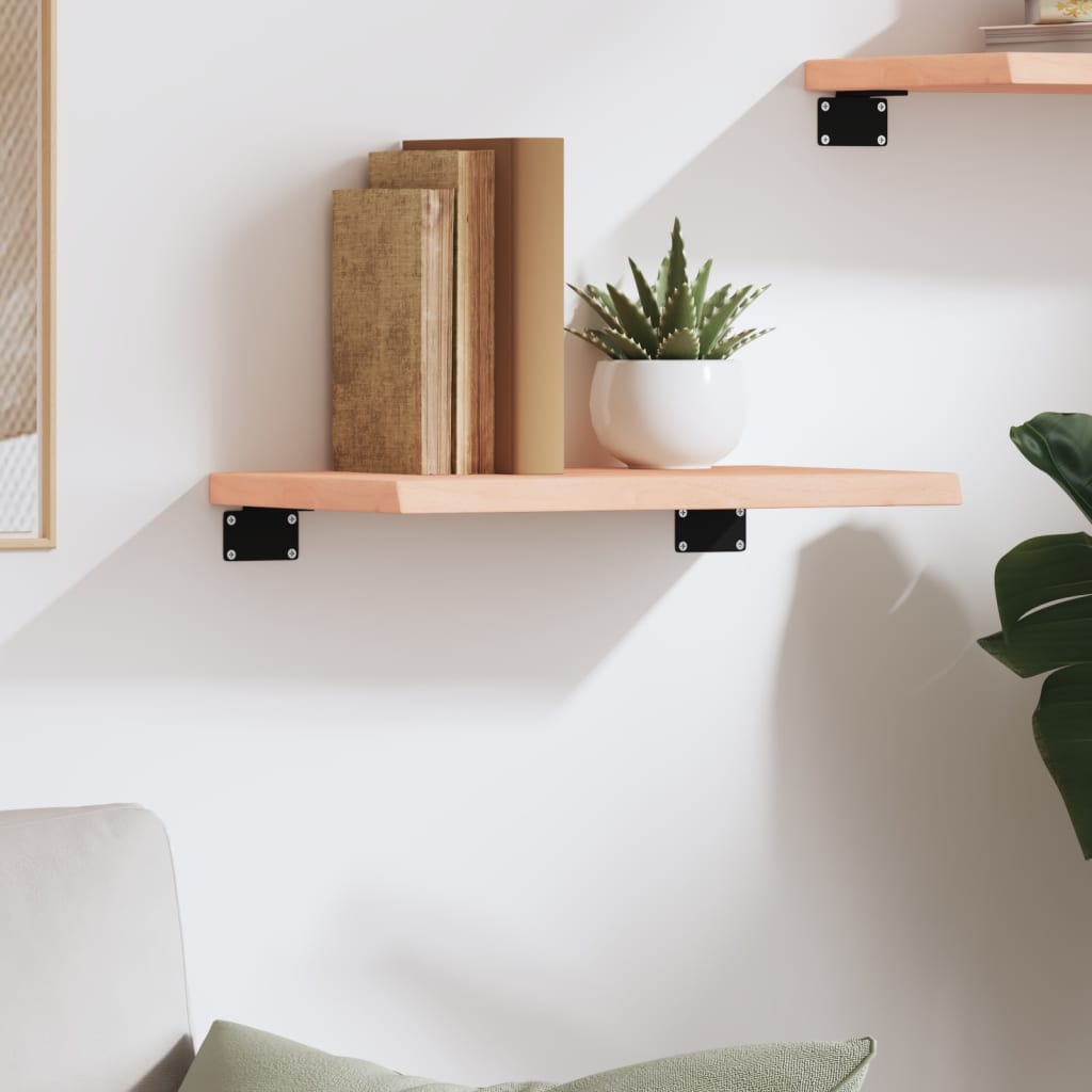 Étagère murale 40x20x2 cm bois de chêne massif non traité - XIOS