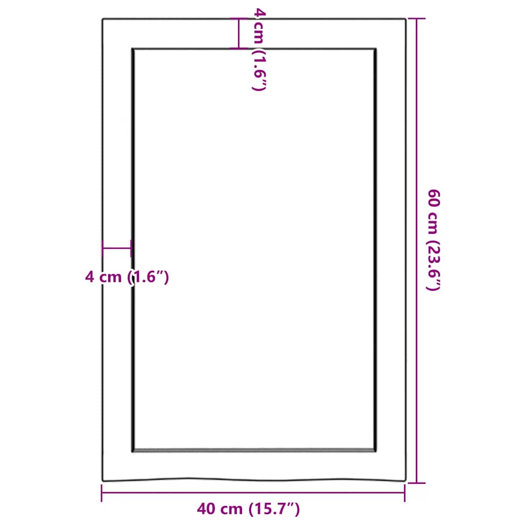 Étagère murale 40x60x(2-4) cm bois de chêne massif non traité - XIOS