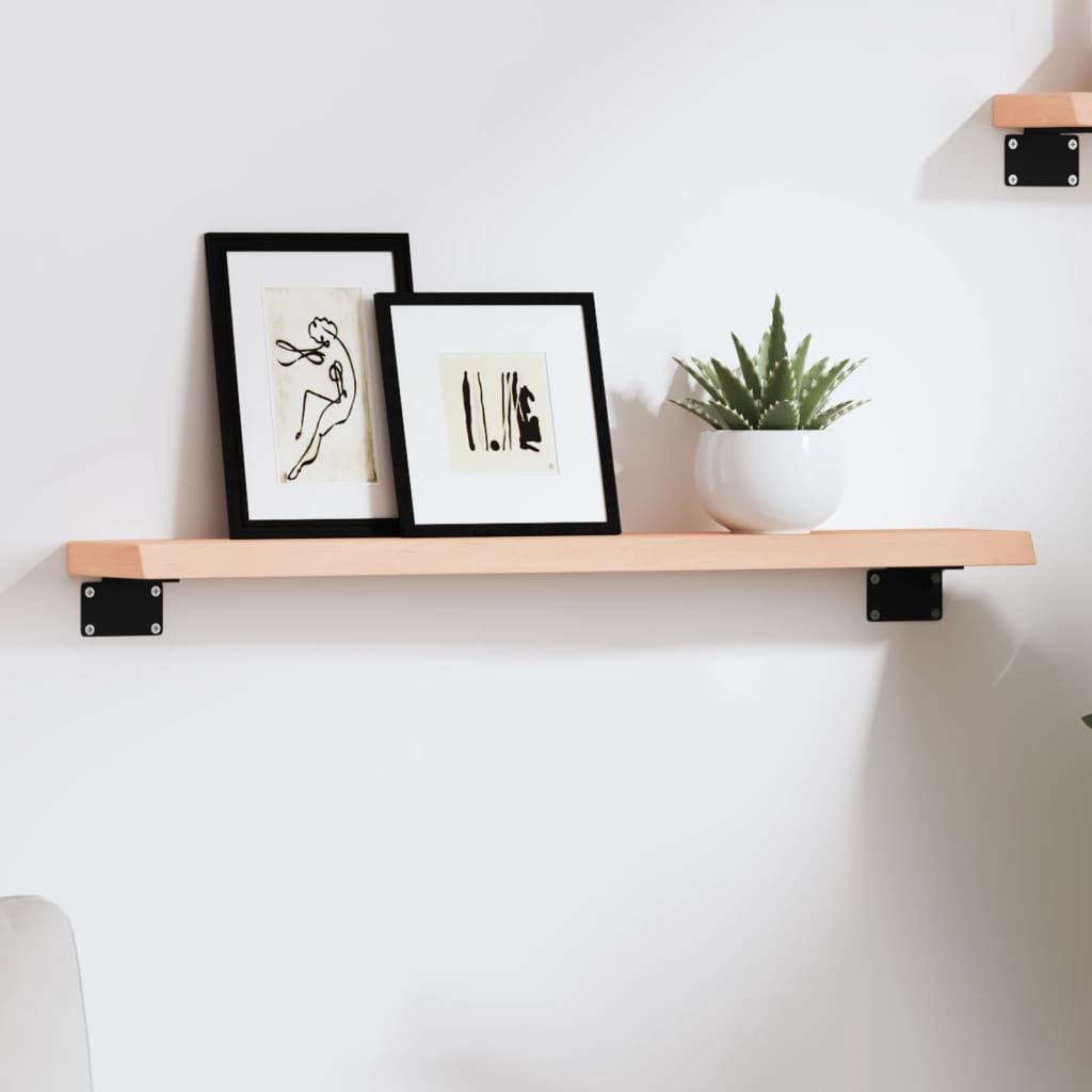 Étagère murale 60x10x2 cm bois de chêne massif non traité - XIOS