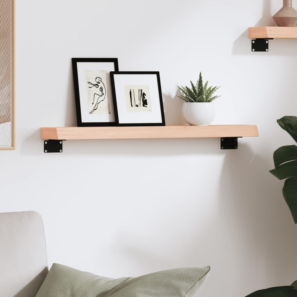 Étagère murale 60x10x4 cm bois de chêne massif non traité - XIOS