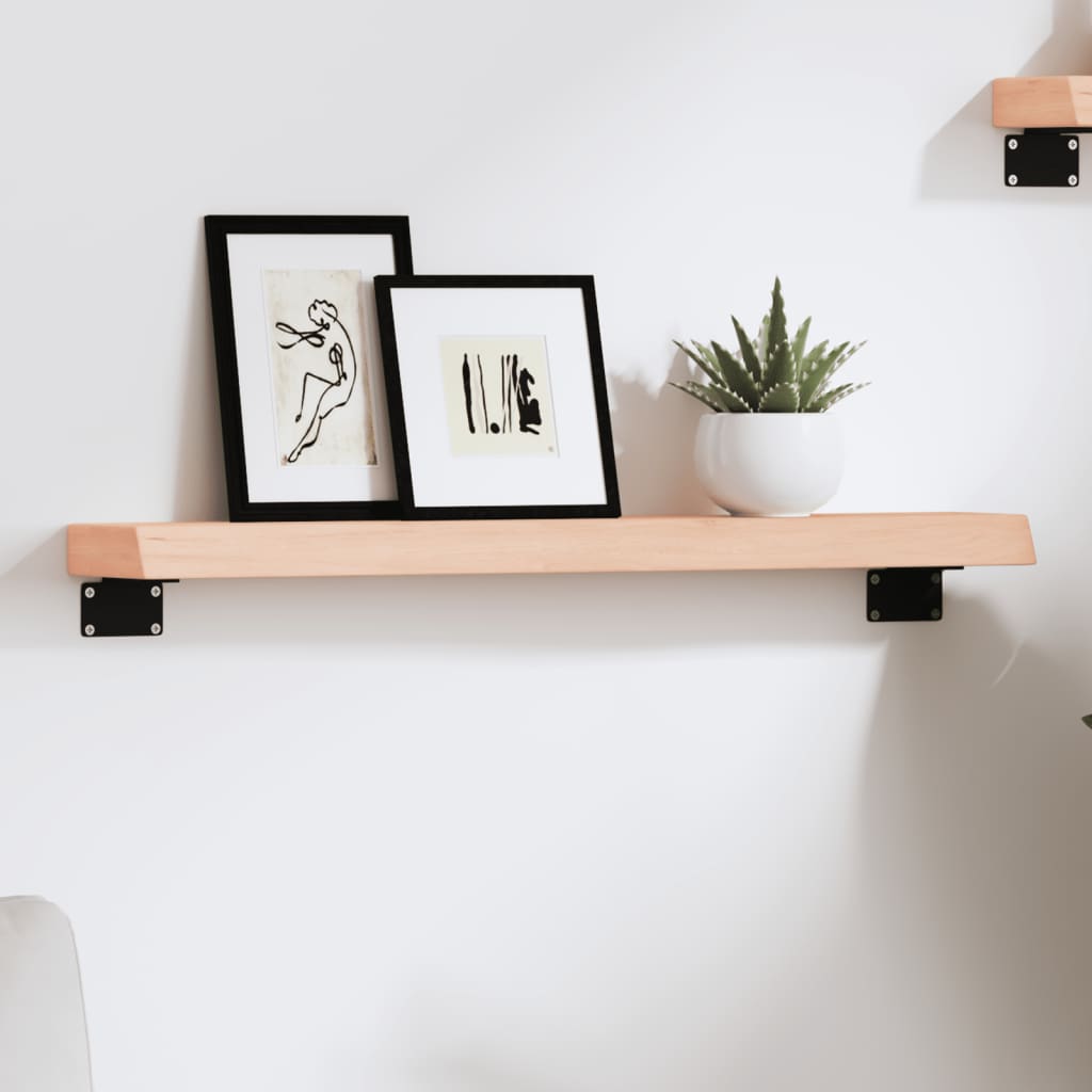 Étagère murale 60x10x4 cm bois de chêne massif non traité - XIOS