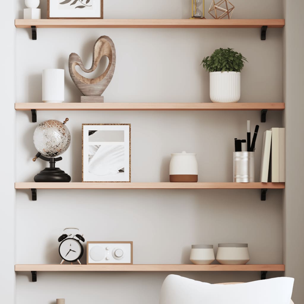 Étagère murale 80x10x2 cm bois de chêne massif non traité - XIOS