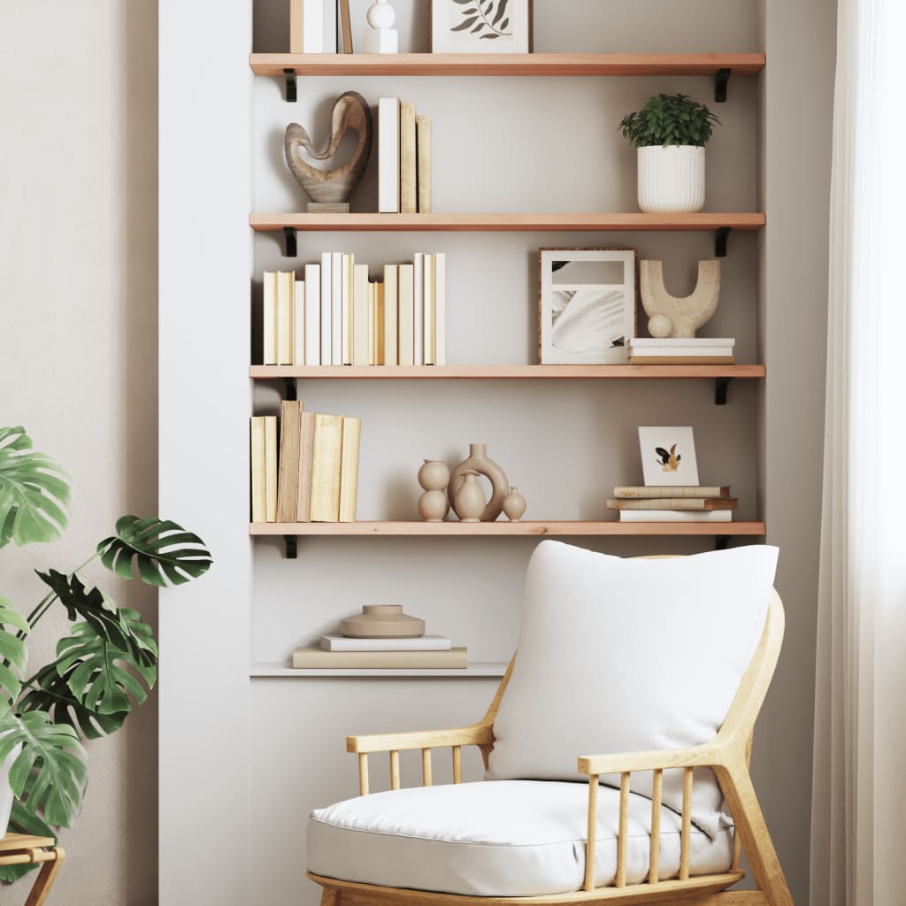 Étagère murale 80x20x2 cm bois de chêne massif non traité - XIOS