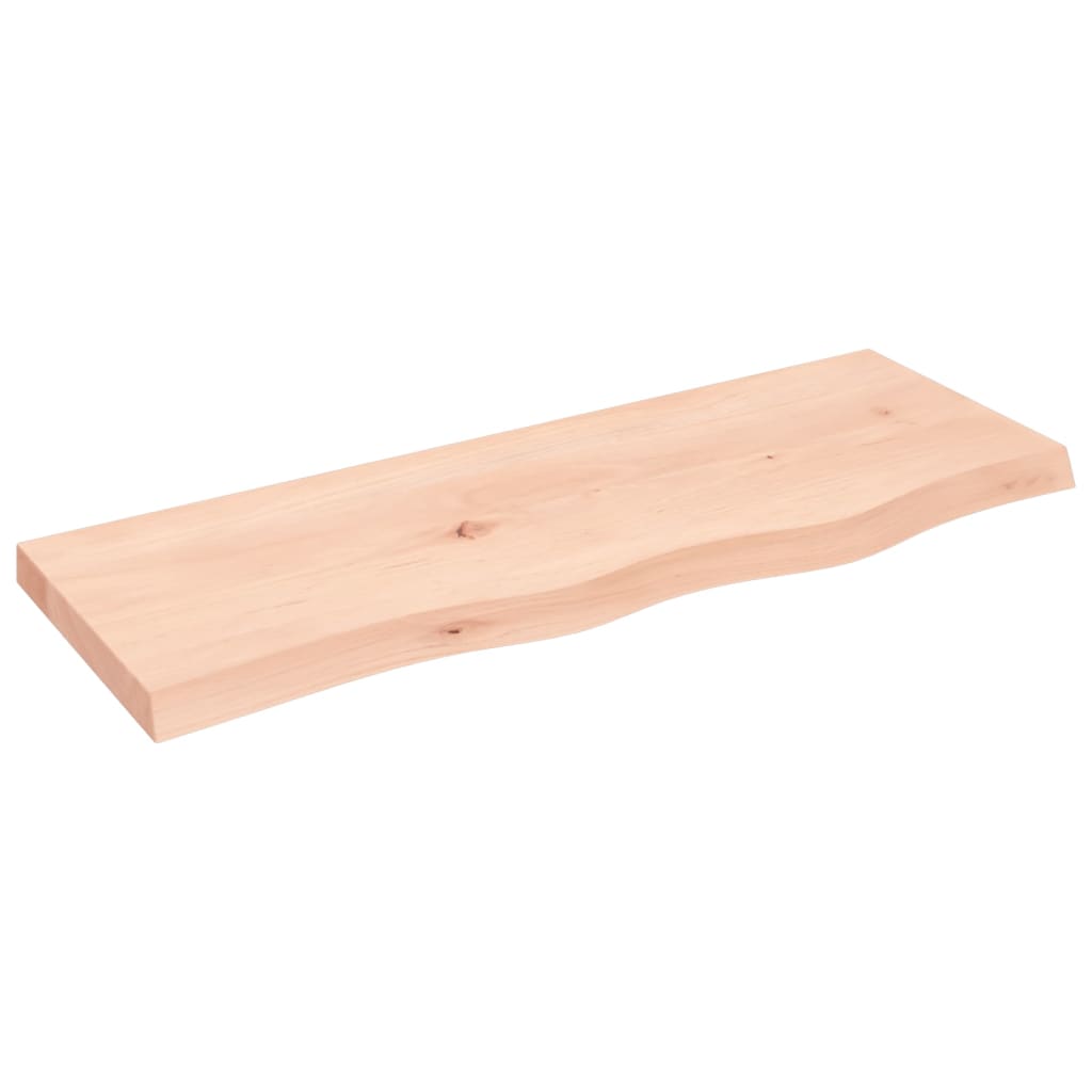 Étagère murale 80x30x(2-4) cm bois de chêne massif non traité - XIOS