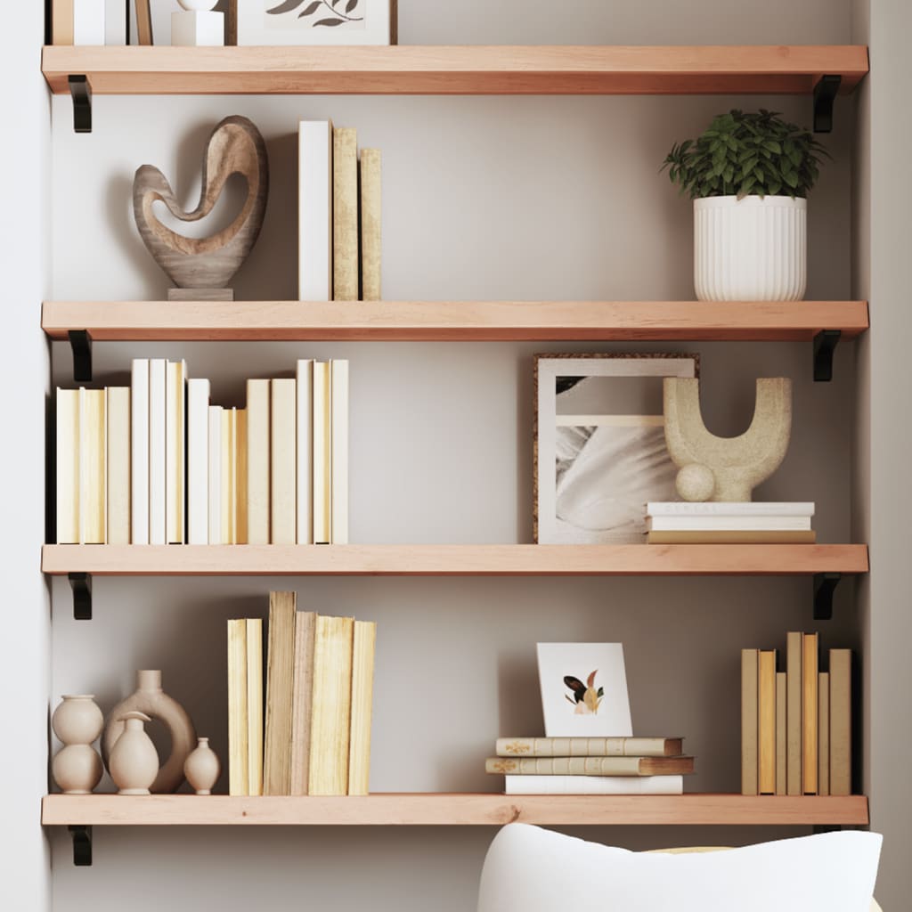 Étagère murale 80x30x(2-4) cm bois de chêne massif non traité - XIOS