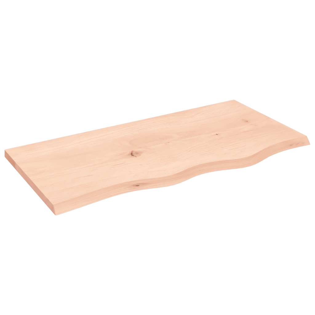 Étagère murale 80x40x2 cm bois de chêne massif non traité - XIOS