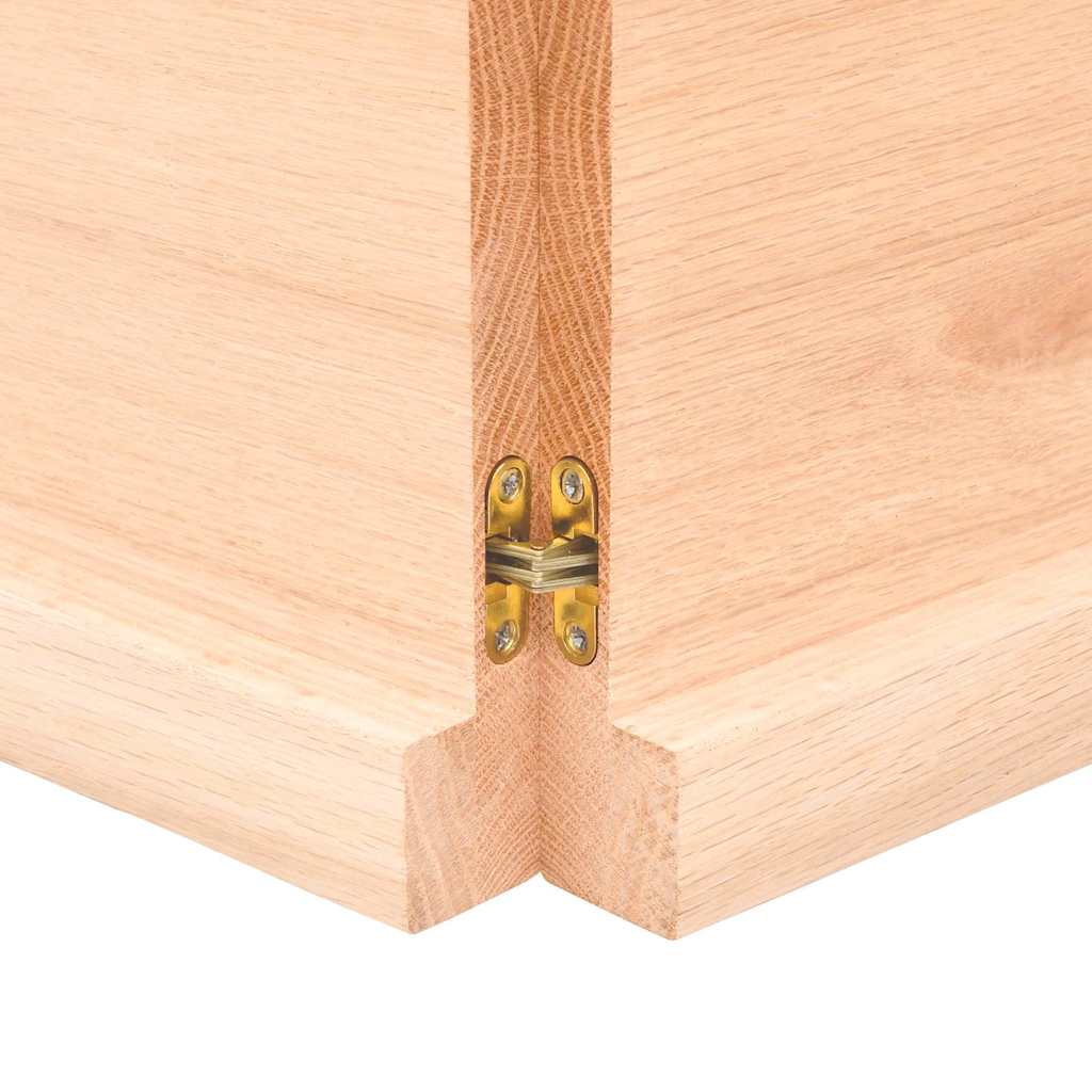 Étagère murale 120x50x(2-4) cm bois de chêne massif non traité - XIOS