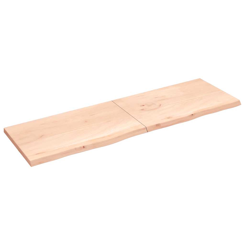Étagère murale 200x60x(2-4) cm bois de chêne massif non traité - XIOS