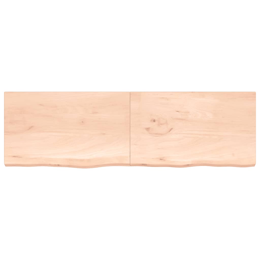 Étagère murale 200x60x(2-4) cm bois de chêne massif non traité - XIOS