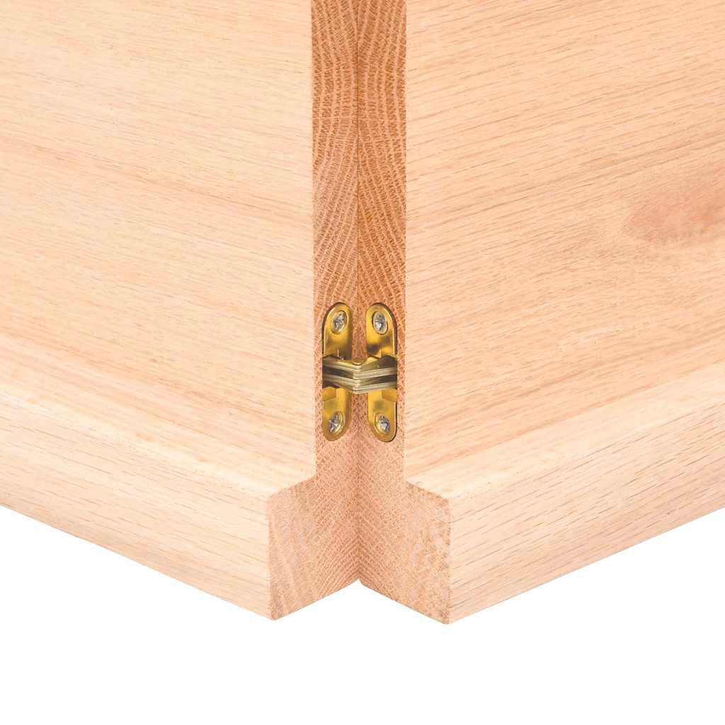 Étagère murale 200x60x(2-4) cm bois de chêne massif non traité - XIOS