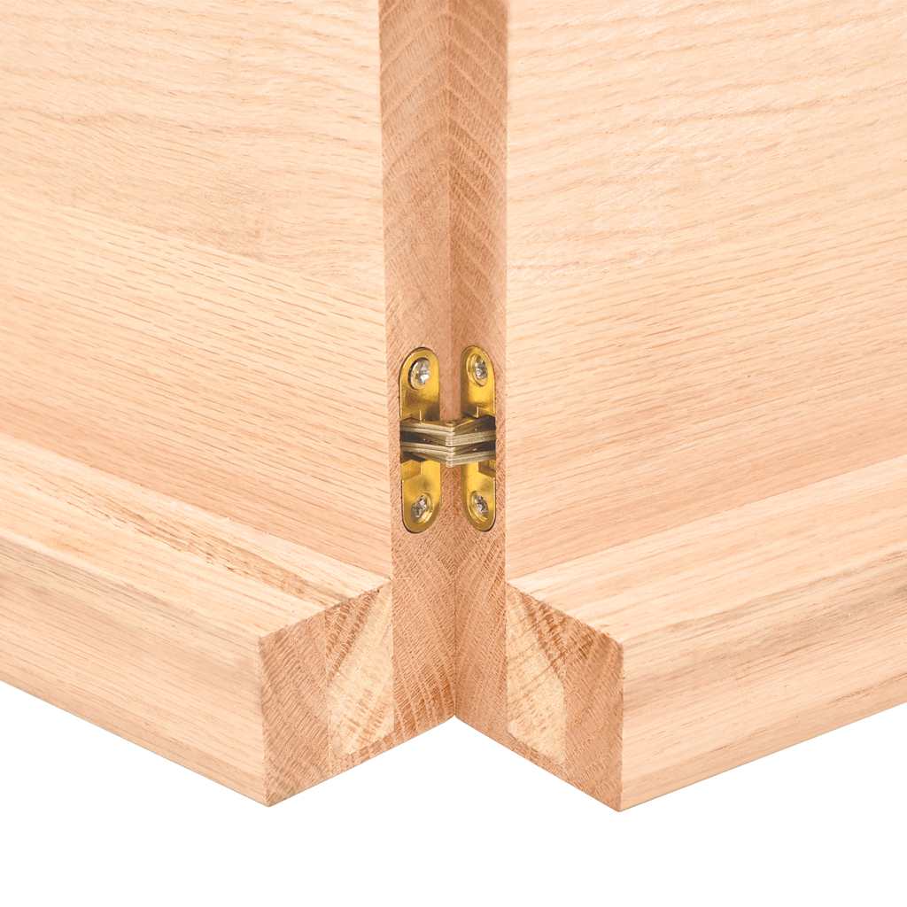 Étagère murale 220x60x(2-6) cm bois de chêne massif non traité - XIOS