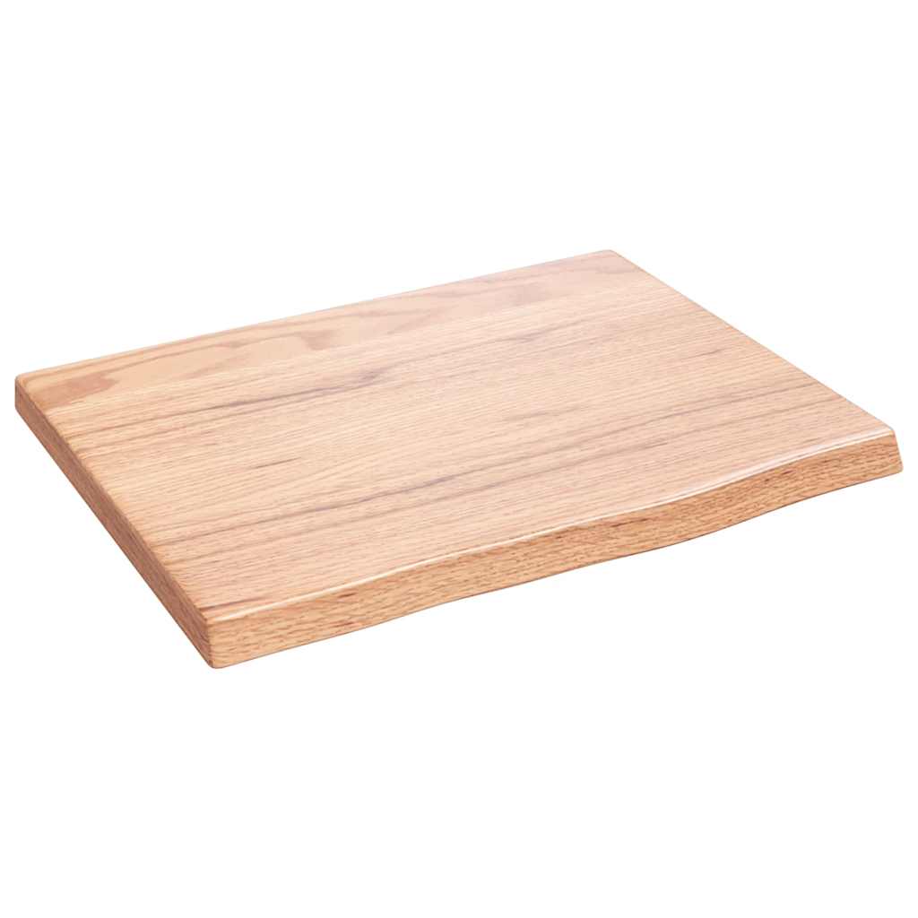 Étagère murale marron clair 40x30x2 cm bois chêne massif traité - XIOS