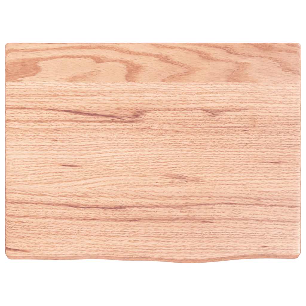Étagère murale marron clair 40x30x2 cm bois chêne massif traité - XIOS