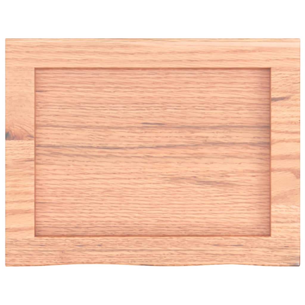 Étagère murale marron clair bois chêne massif traité - XIOS