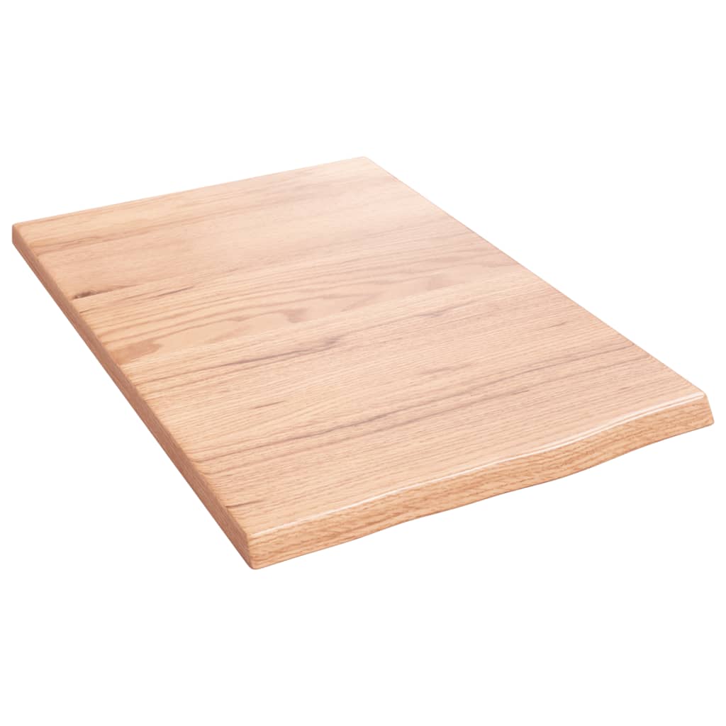 Étagère murale marron clair 40x60x2 cm bois chêne massif traité - XIOS