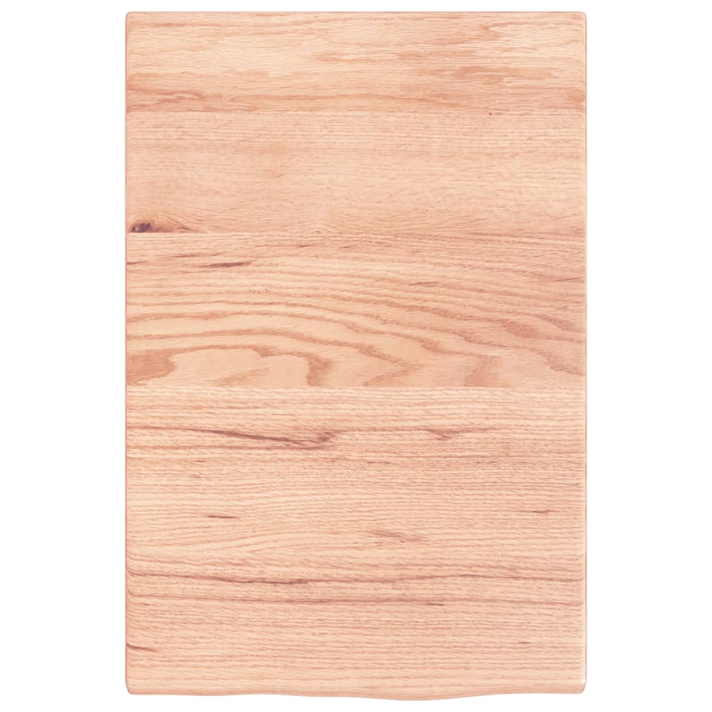 Étagère murale marron clair 40x60x2 cm bois chêne massif traité - XIOS
