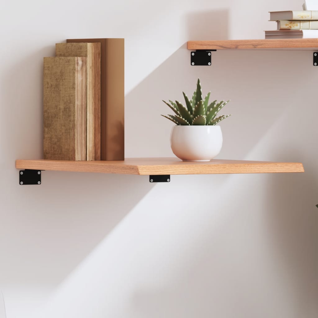 Étagère murale marron clair 40x60x2 cm bois chêne massif traité - XIOS