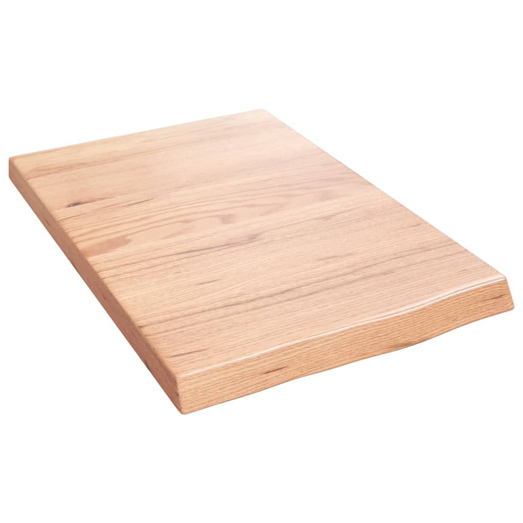 Étagère murale marron clair bois chêne massif traité - XIOS