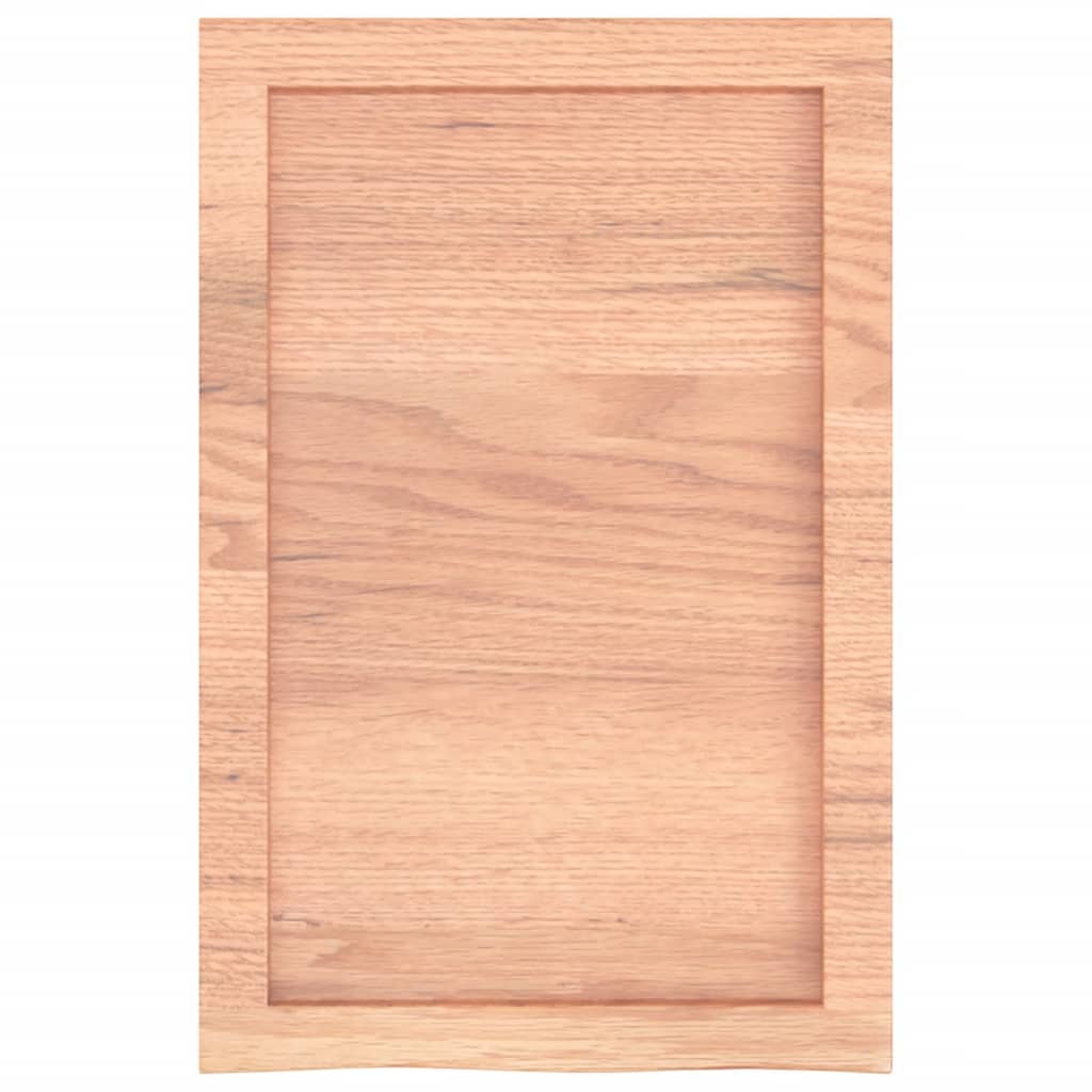Étagère murale marron clair bois chêne massif traité - XIOS