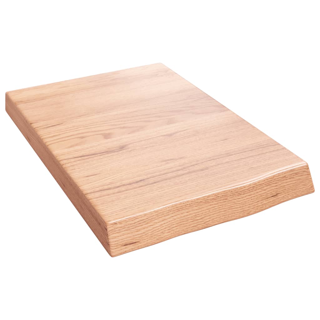 Étagère murale marron clair bois chêne massif traité - XIOS
