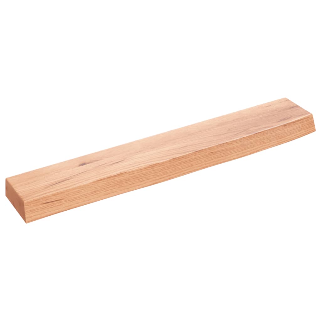 Étagère murale marron clair 60x10x4 cm bois chêne massif traité - XIOS