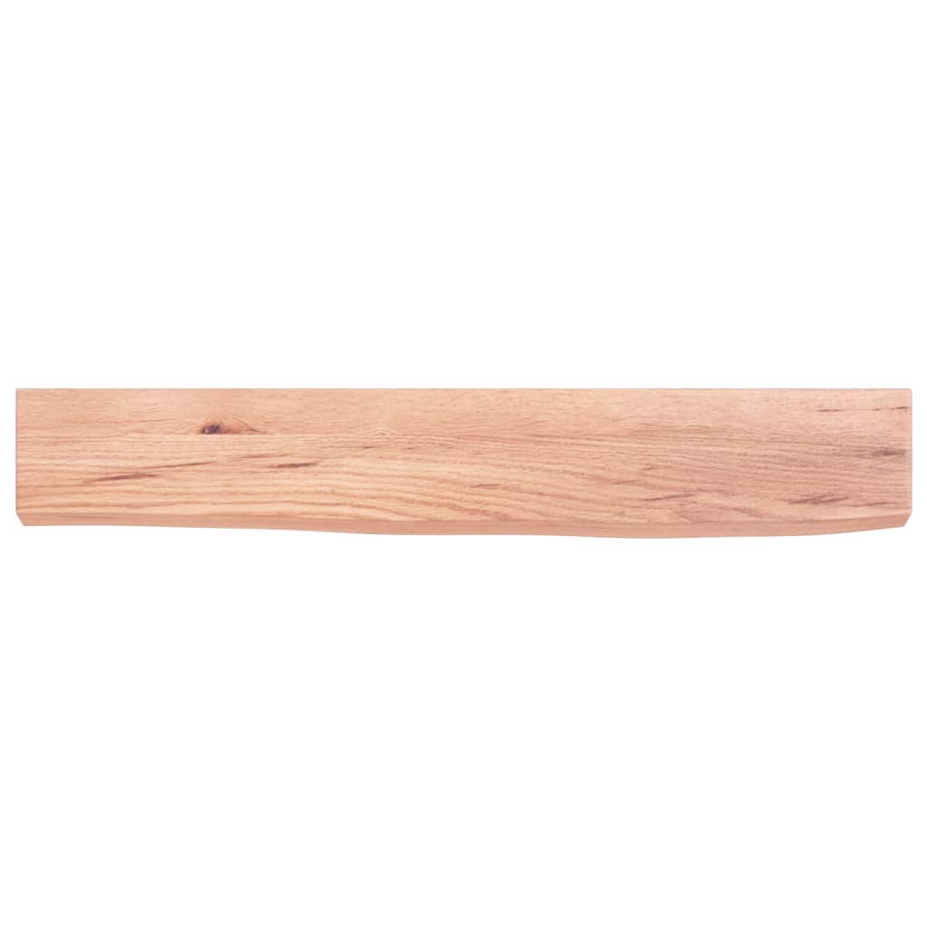 Étagère murale marron clair 60x10x4 cm bois chêne massif traité - XIOS
