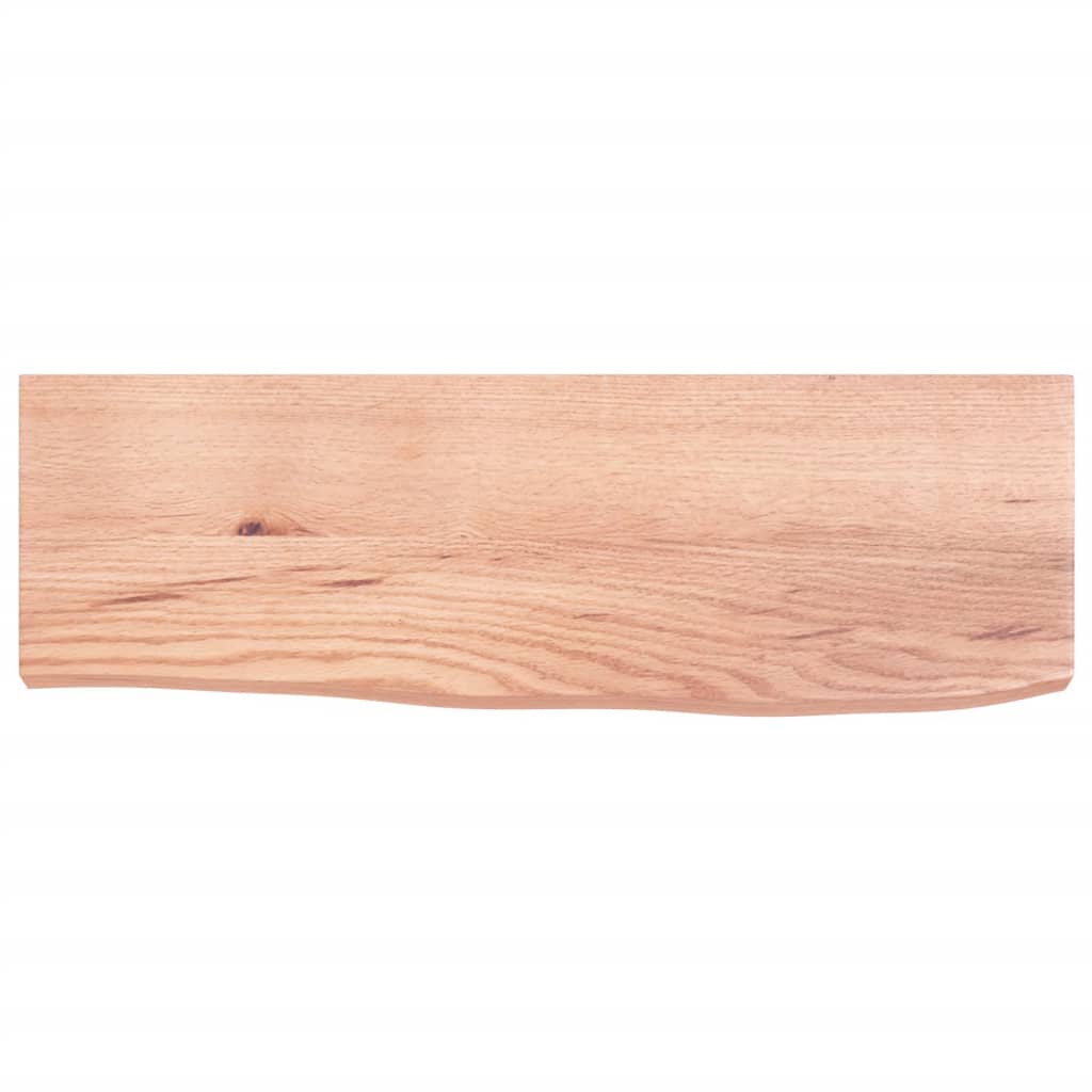 Étagère murale marron clair 60x20x4 cm bois chêne massif traité - XIOS