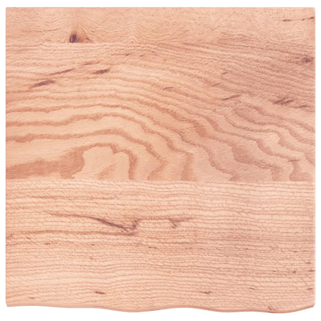 Étagère murale marron clair 60x60x2 cm bois chêne massif traité - XIOS