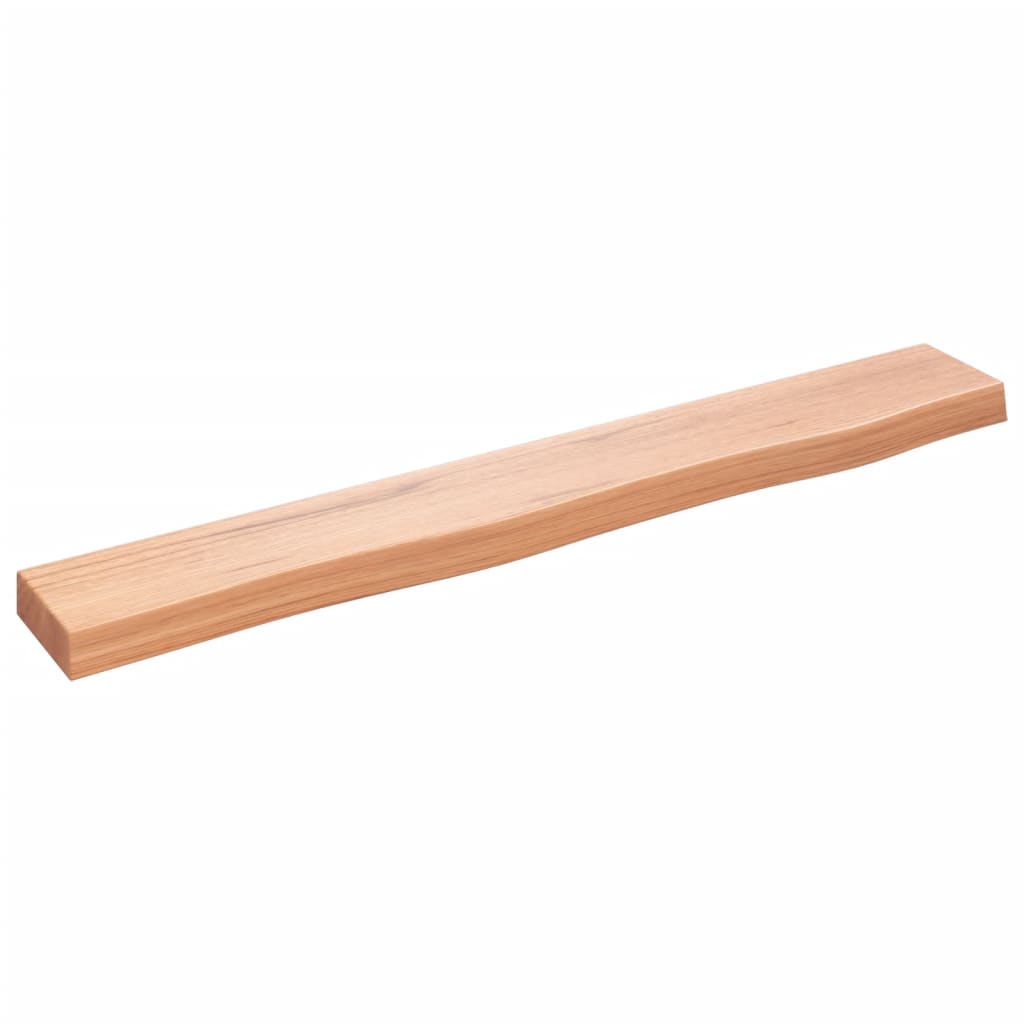 Étagère murale marron clair 80x10x4 cm bois chêne massif traité - XIOS