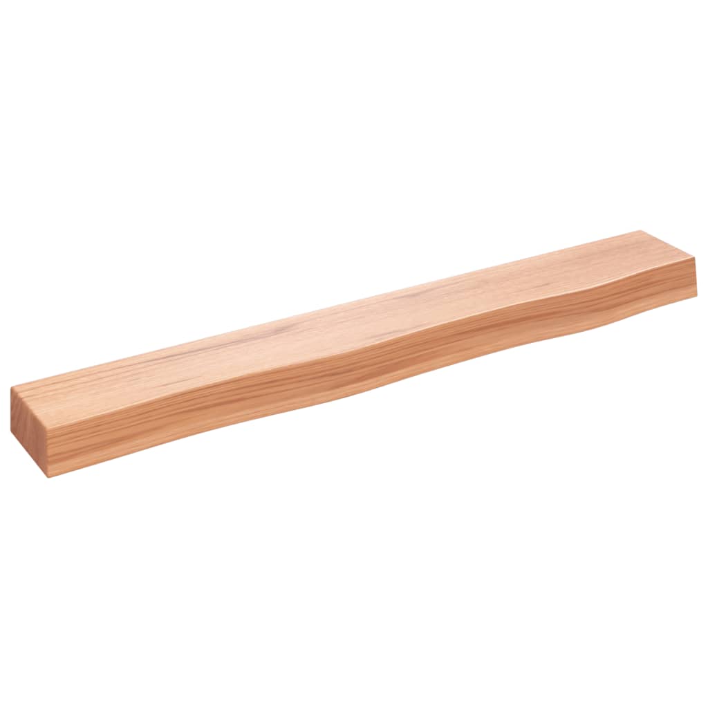Étagère murale marron clair 80x10x6 cm bois chêne massif traité - XIOS