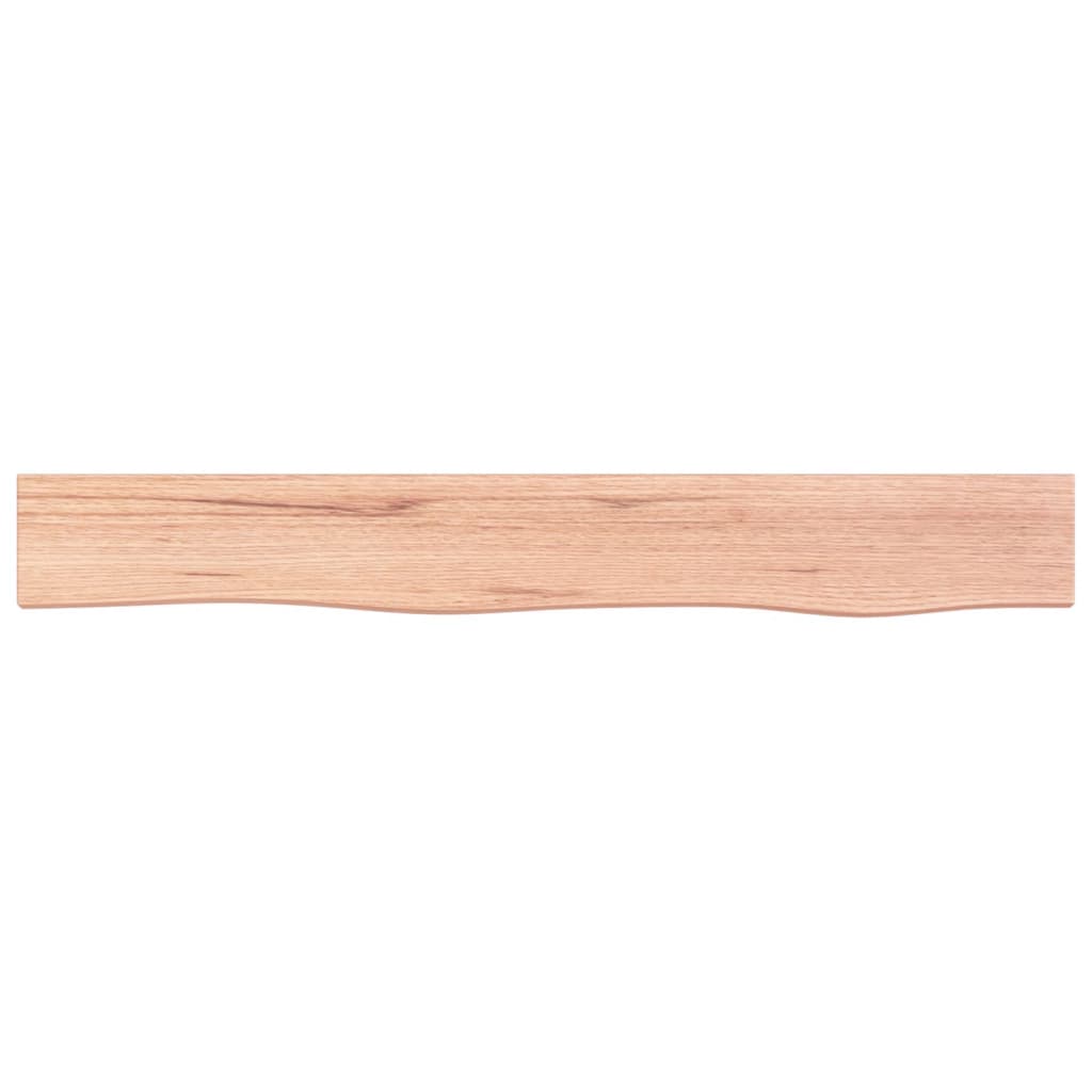 Étagère murale marron clair 80x10x6 cm bois chêne massif traité - XIOS