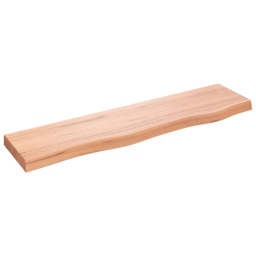 Étagère murale marron clair 80x20x4 cm bois chêne massif traité - XIOS