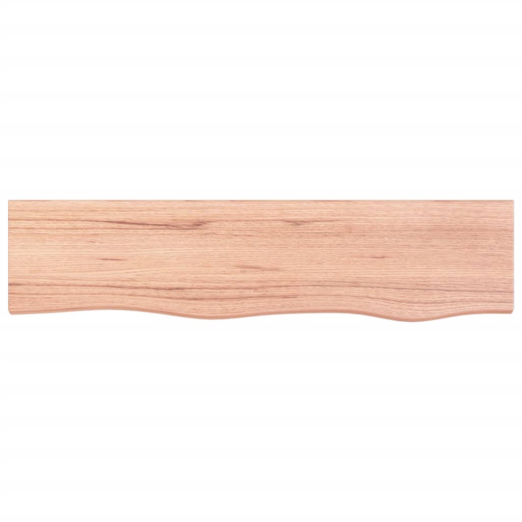 Étagère murale marron clair 80x20x4 cm bois chêne massif traité - XIOS