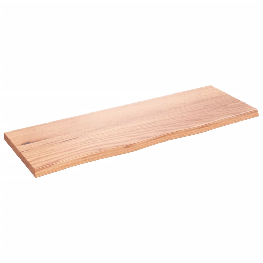 Étagère murale marron clair 80x30x2 cm bois chêne massif traité - XIOS