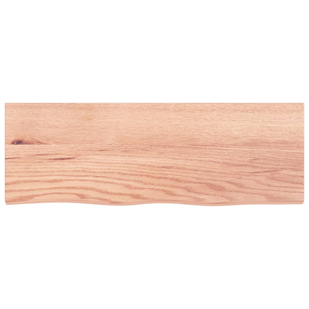 Étagère murale marron clair 80x30x2 cm bois chêne massif traité - XIOS
