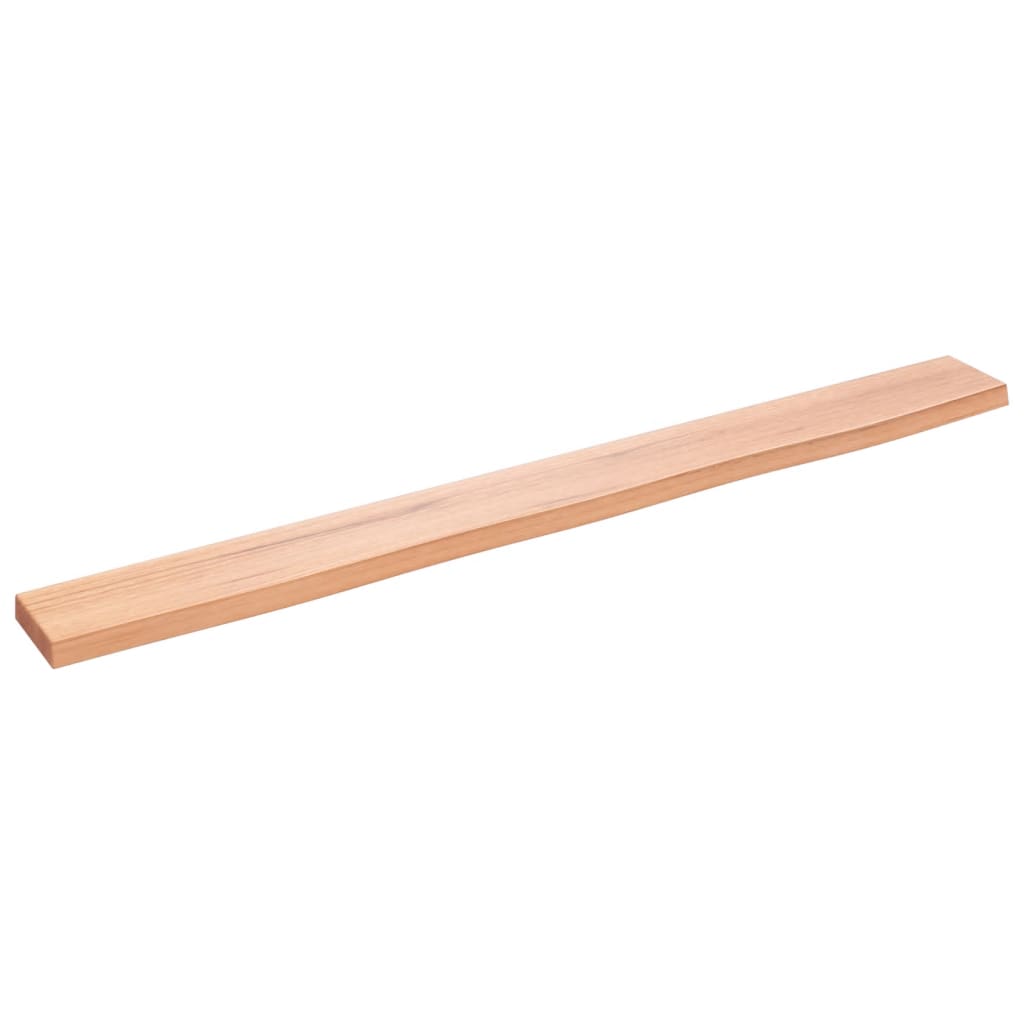 Étagère murale marron clair 100x10x2cm bois chêne massif traité - XIOS