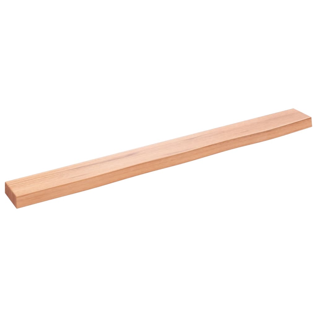 Étagère murale marron clair 100x10x4cm bois chêne massif traité - XIOS