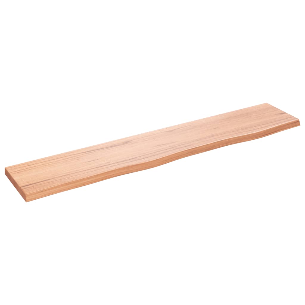 Étagère murale marron clair 100x20x2cm bois chêne massif traité - XIOS