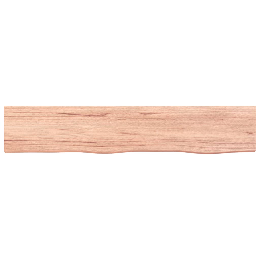 Étagère murale marron clair 100x20x2cm bois chêne massif traité - XIOS