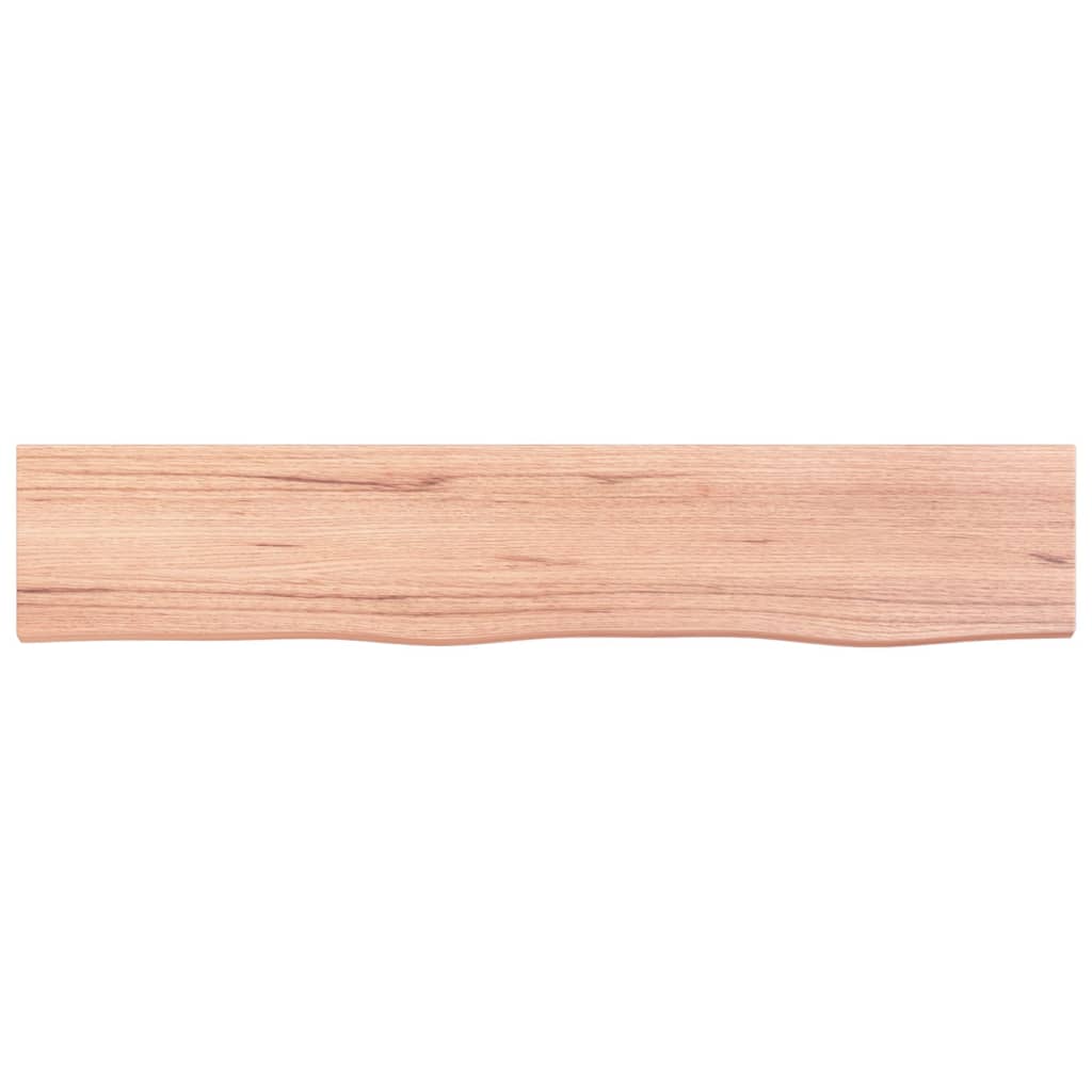 Étagère murale marron clair 100x20x4cm bois chêne massif traité - XIOS