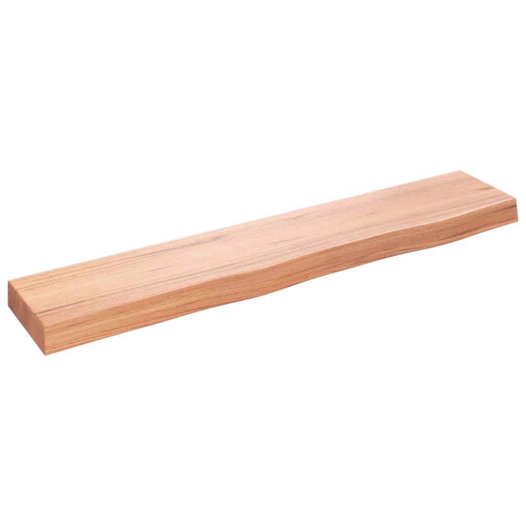 Étagère murale marron clair 100x20x6cm bois chêne massif traité - XIOS
