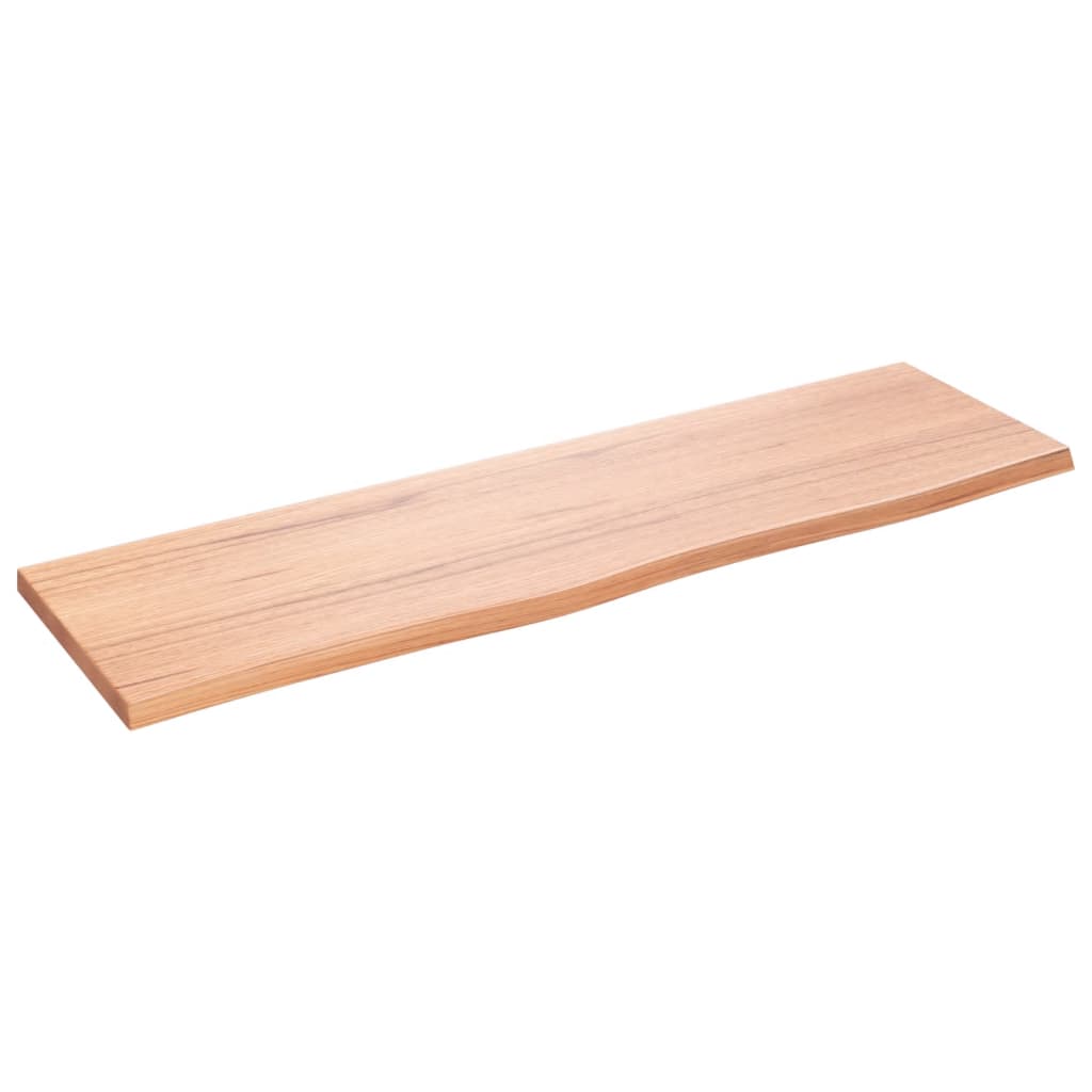 Étagère murale marron clair 100x30x2cm bois chêne massif traité - XIOS