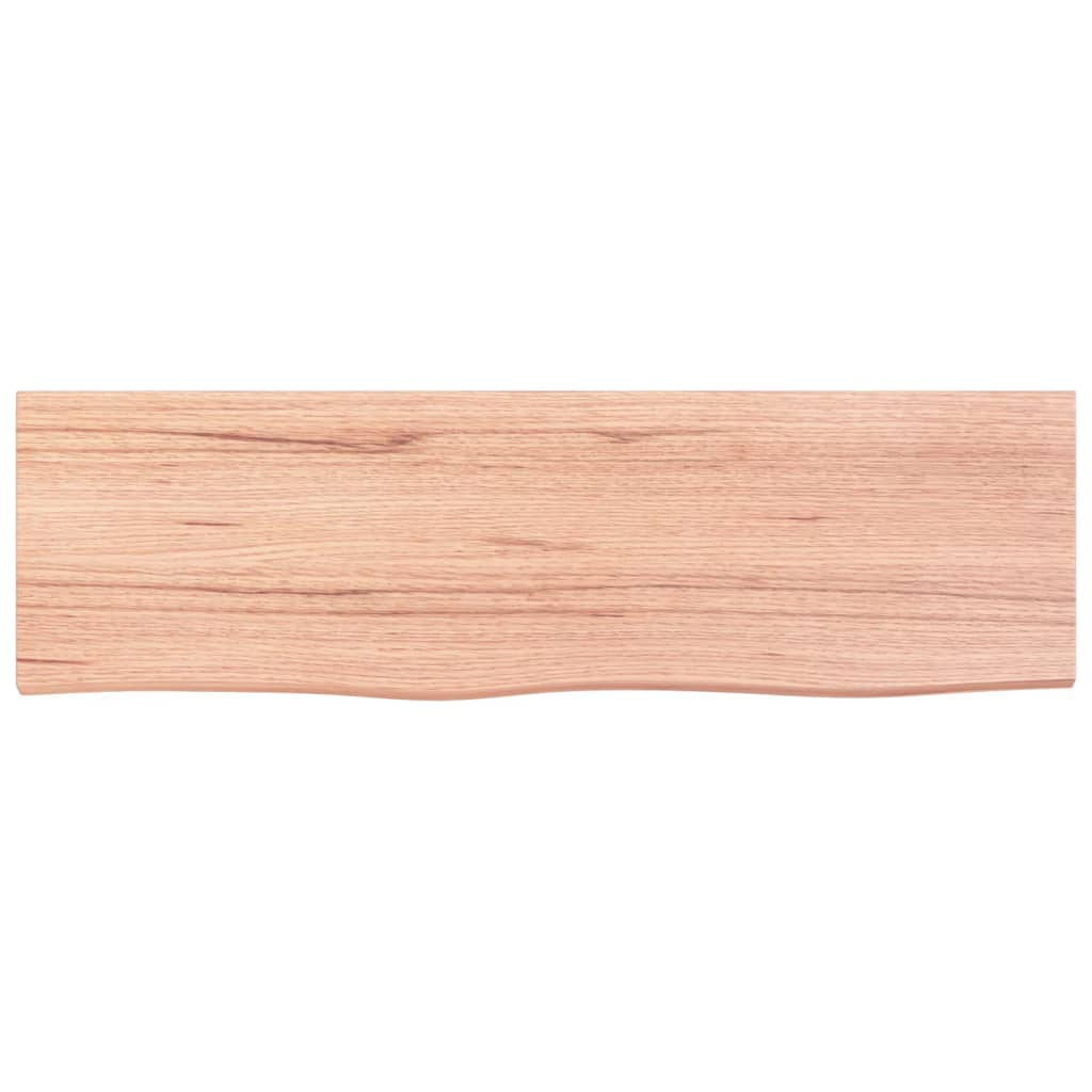 Étagère murale marron clair 100x30x2cm bois chêne massif traité - XIOS