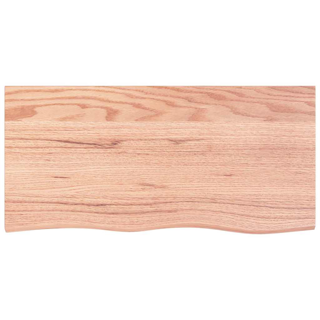 Étagère murale marron clair bois chêne massif traité - XIOS