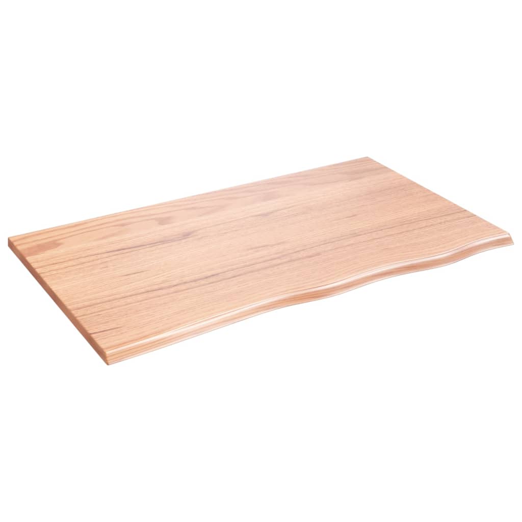 Étagère murale marron clair 100x60x2cm bois chêne massif traité - XIOS