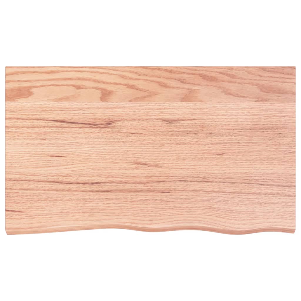 Étagère murale marron clair 100x60x2cm bois chêne massif traité - XIOS